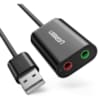 Adaptateur USB-A vers 3,5 mm Audio Stéréo Noir