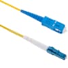 CORDON FIBRE OPTIQUE DUPLEX OS2 G652D LC/UPC/LC/UPC 0.3MM LSZH 1MT