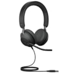 Micro-Casque Evolve2 40 MS Stereo Filaire Arceau Bureau/Centre d'appels USB Type-A Bluetooth Noir
