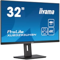 PROLITE Ecran 32 Pouces avec Commutateur KVM Dock USB-C et RJ45 (LAN) HDMI DisplayPort USB-C