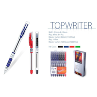 Stylo à bille TOP-WRITER bleu en boite de 10 unités
