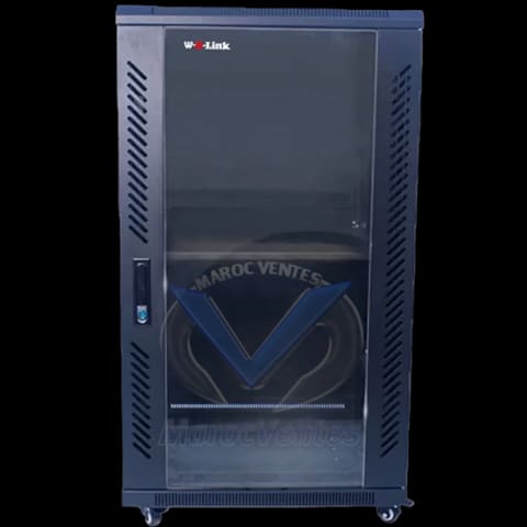COFFRE INFORMATIQUE 18U 600*600*1000MM + ETAGERE + ROULETTE 18U66
