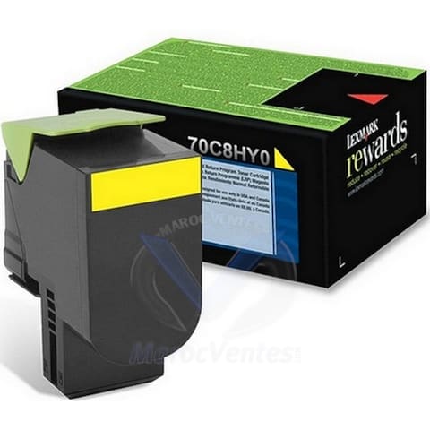 Cartouche de Toner D'origine Jaune Lexmark CS310 CS/CX410 510 70C8HY0