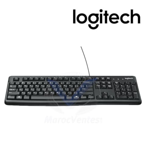 Clavier QWERTY K120 filaire BK-US International USB Noir 920-002508