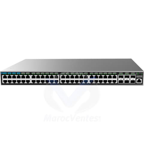 Switch Administrable 48 Ports Gigabit + 6 ports SFP Niveau 3 GWN7816P