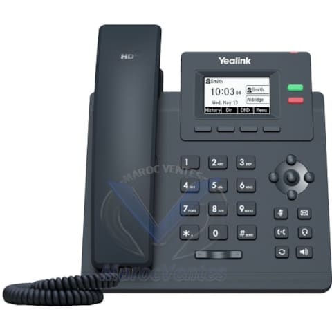 Téléphone IP de Bureau avec Jusqu'à 2 Comptes SIP SIP-T31P