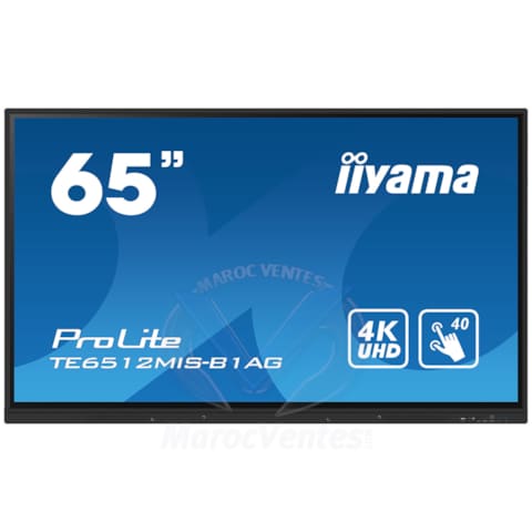 ECRAN INTERACTIF IIYAMA PROLITE TACTILE 4K UHD de 65 pouces TE6512MIS-B1AG