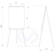 TABLEAU MAGNETIQUE PAPERBOARD - FLIPCHART AVEC SUPPORT PAPIER & TREPIEDS TF01 ECO