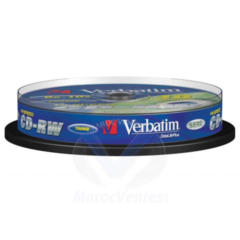 CD-RW en Pack de 10 unités / Le prix est par CD-RW 43480