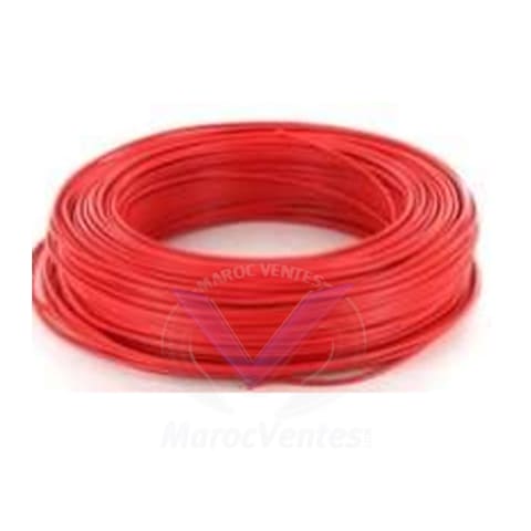 CABLE INCENDIE ROUGE SYT1 2x0.8mm PAWG20 ROUGE C2 BOBINE DE 100MT ET 500MT C2