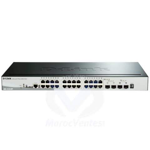 Smart switch 24 ports PoE 10/100/1000 Mbps + 2 SFP Gigabits + 2 SFP+ 10 G DGS-1510-28P