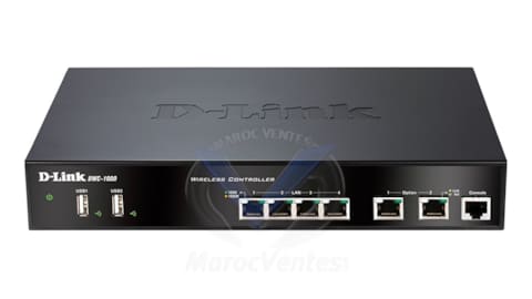 Controleur Wi-Fi avec 2 Giga WAN 4 Giga LAN 1 USB port 12AP à 66 Point d'accès par controleur L2/L3 fast roaming DWC-1000/E