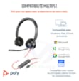 Poly Blackwire 3320 Stereo USB-C Headset +USB-C/A Adapter 8X219AA