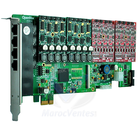 Carte Analogique PCI-E 16 Port FXO/FXS A1610E