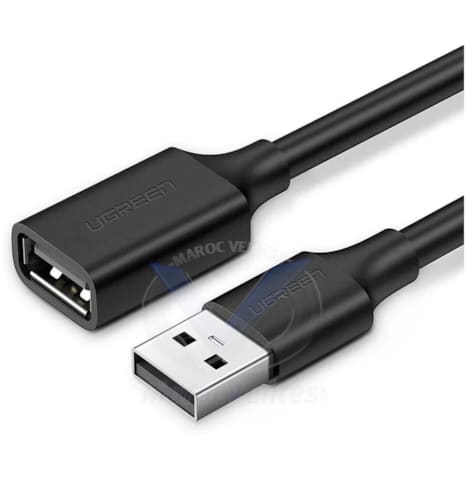 Câble Ugreen USB 2.0 vers Female USB 2.0 - 3 mètres (10317) 10317