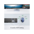 UGREEN Souris sans fil Design Egr 2,4 GHZ/15M Bleu 15064