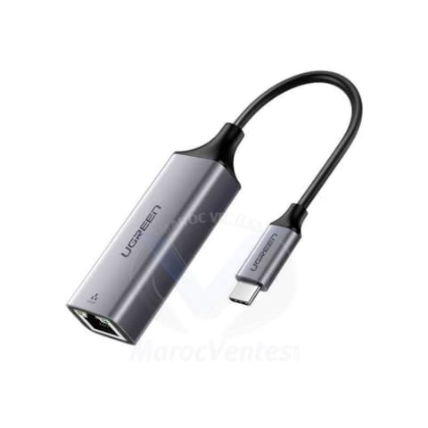 UGREEN Adap Aluminium USB-C to RJ45 GRIS 50737