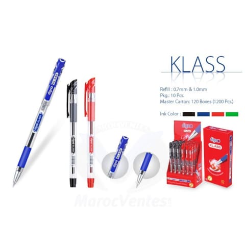 Stylo à bille DIGNO KLASS bleu en boite de 10 unités KLASS