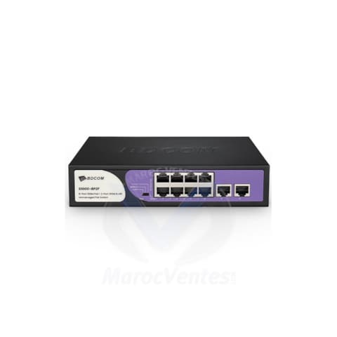 Switch PoE non administrable 8 ports 100 Mbits/s + 2 ports RJ45 100 Mbits/s S1000-8P2F