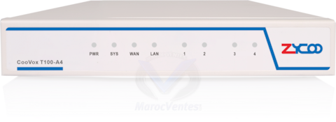 IP PBX Système Téléphonique Unifié 2 FXO support de 100 poste et 50 appelés simultané T100