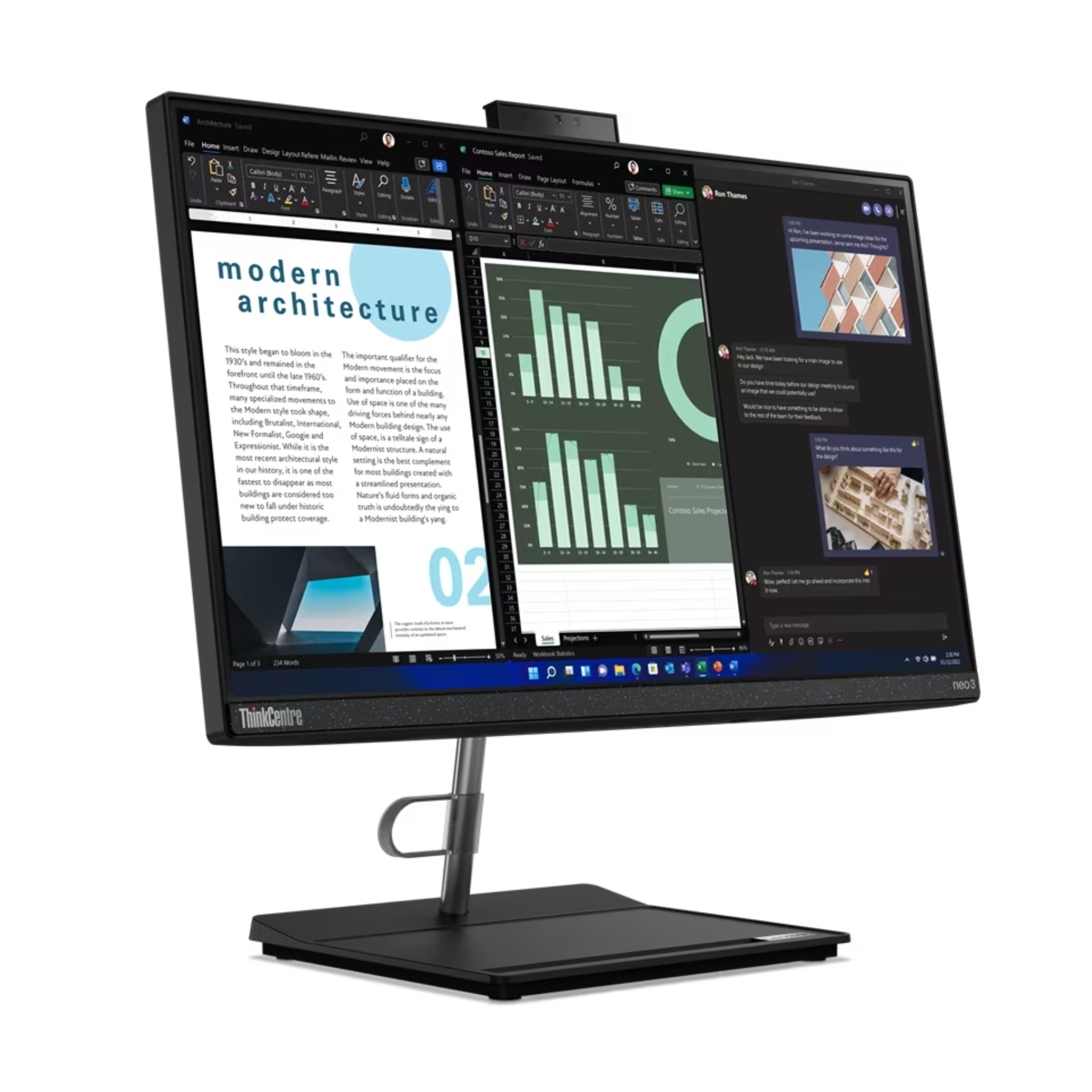 ThinkCentre Neo 30a 22 G4 AiO i5-13420H 21,5"FHD Non-Touch 8Go 512Go SSD Freedos 12K3000NFM