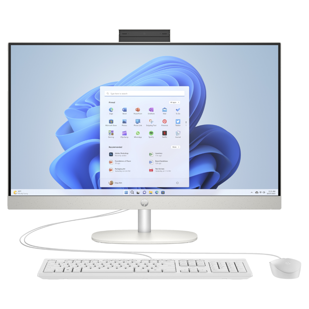 PC Bureau AiO 27 i7-1355U 27" 16Go 512Go SSD Win11P Touch Shell White 12M A76C7EA