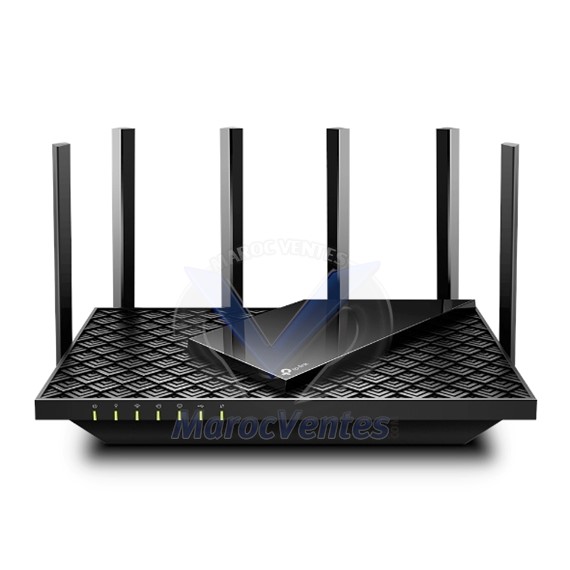 AX5400 Dual-Band Wi-Fi 6 RouterSPEED: 574 Mbps at 2.4 GHz + 4804 Mbps at 5 GHzSPEC: 6× Antennas, Broadcom 1.5 GHz Triple-Core CPU, 1× Gigabit WAN Port + 4× Gigabit LAN Ports, USB 3.0 Port, 1024-QAM, OFDMA, HT160FEATURE: Tether App, WPA3, Access Poin ARCHE