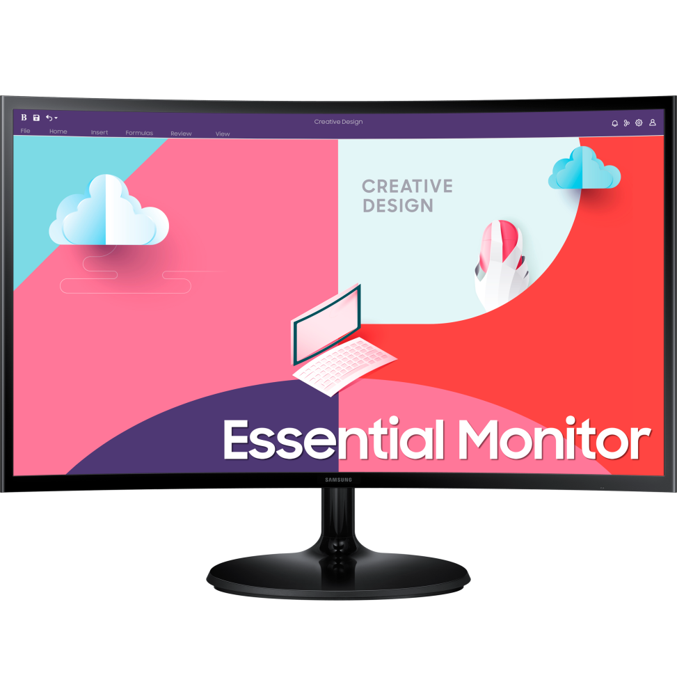 Moniteur Gamme S 24 pouces CUrved serie 3 1920*1080 75 Hz Tps 4ms 1 HDMI LS24C360EAMXZN