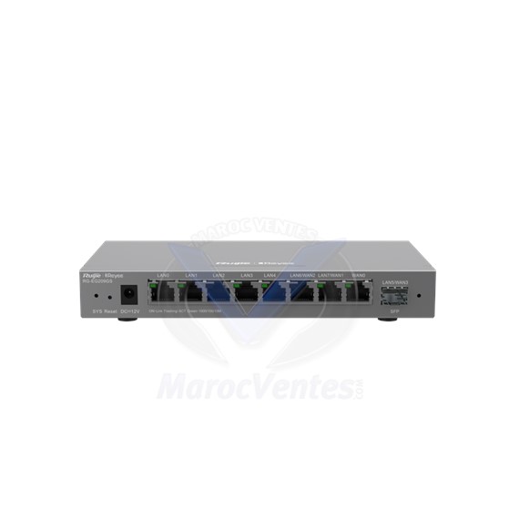 Routeur Reyee 9 ports Gb 1 SFP 600 Mbps 200 utilisateurs RG-EG209GS