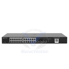 Switch POE Géré Gigabit L2 à 24 ports Gigabit RJ45 POE/POE+ 4 SFP