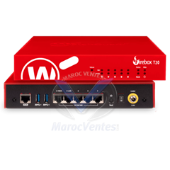 WatchGuard Firebox T20 with 1-yr Basic Security Suite (WW) WatchGuard Firebox T20 - Up to 150 Mbps UTM full scan, 510 Mbps Firewall IMIX
