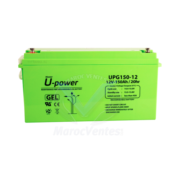 MasterBattery Batterie Gel 12V, 150 Ah 12M UP-G150-12