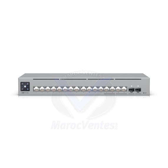 Switch Pro Max 16 PoE Layer 3 4 ports 2.5 GbE PoE++ et 12 ports GbE PoE+ USW-PRO-MAX-16-POE