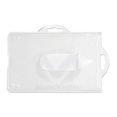 Porte-Badge Semi RIGIDES 86x54 Double Face Polycarbonate Cristal