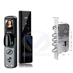 SERRURE INTELLIGENTE WIFI TUYA+EMPR.+NFC+CODE+CLES+LCD+CAM