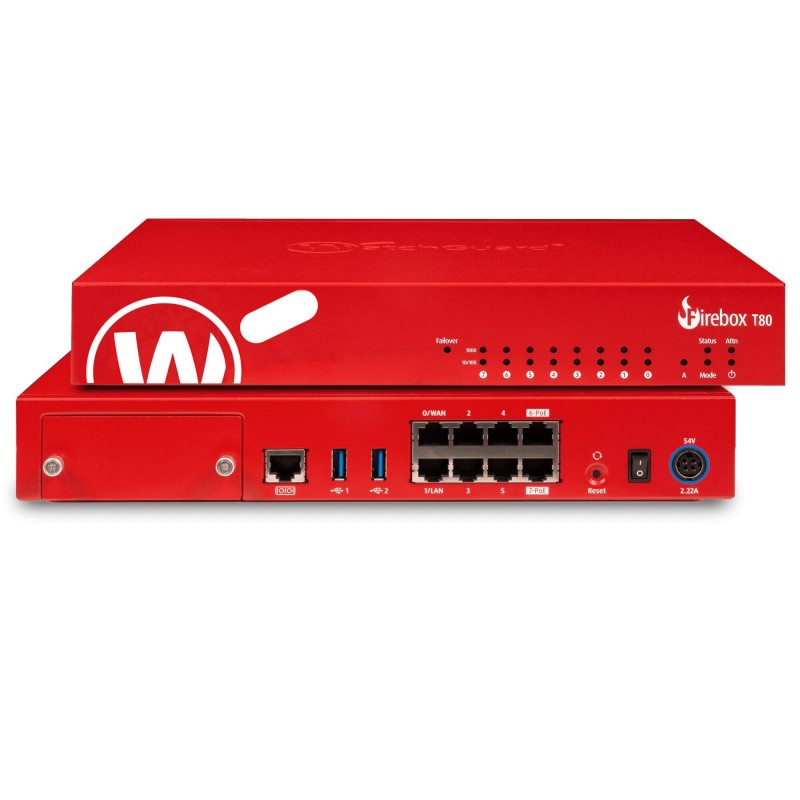 WatchGuard Firebox T80 with 1-yr Total Security Suite (EU) WGT80641-EU