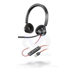 Poly Blackwire 3320 Casque filaire Duo pour PC / Mac simple confortable USB