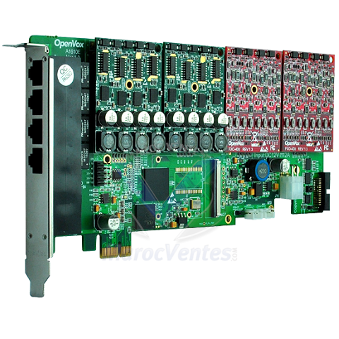 Carte Analogique PCI-E 16 Port FXO/FXS A1610E