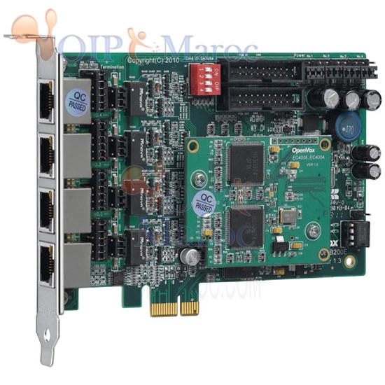Carte ISDN BRI PCI-E 4 Port + EC4008 module BE400P