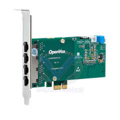 Carte T1/E1/J1 PRI 4 Port PCI-E (Version avancée, Bas Profil) D430