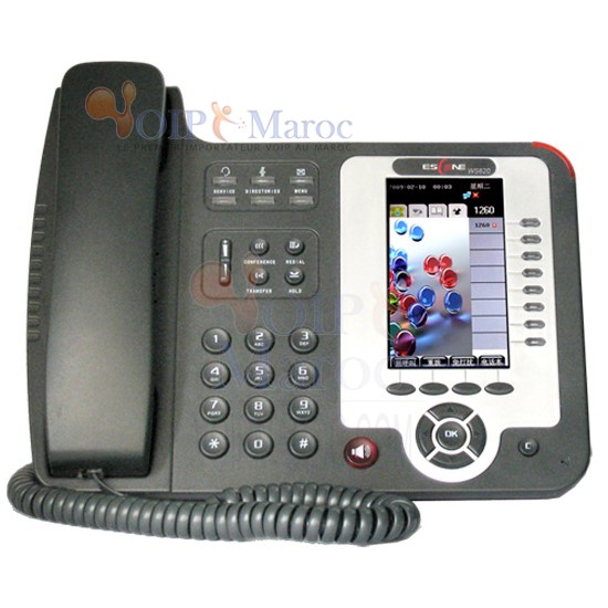 Téléphone IP WIFI avec adaptateur + 8 comptes SIP  WS620-E