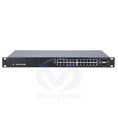 ES-24-500W EDGEMAX EDGESWITCH 24X GIGABIT POE PORTS, 2X SFP PORTS, 500W