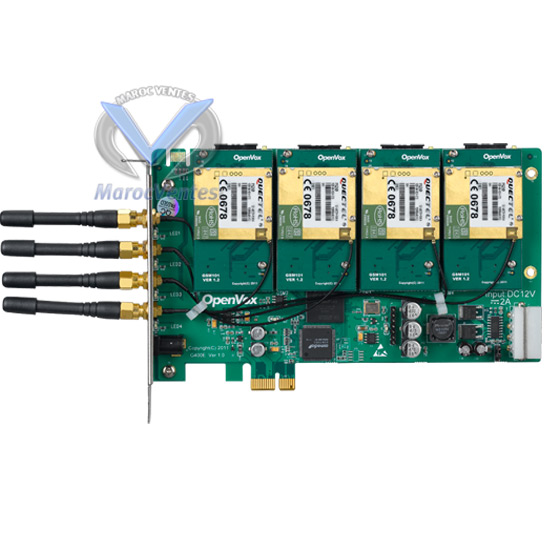 Carte GSM 4 Port PCI-E + 1 GSM module G400E1