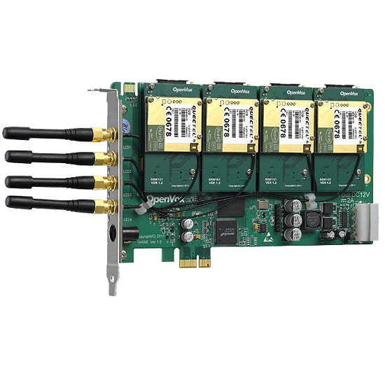 Carte GSM 4 Port PCI-E + 1 GSM module G400E