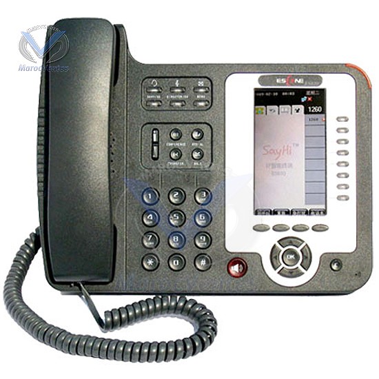Téléphone IP avec POE + 8 comptes SIP et Port Gigabit Ethernet GS620-PE