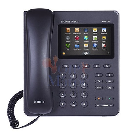Téléphone Grandstream GXP-2200. 6 comptes SIP, utilise le système Android GXP2200