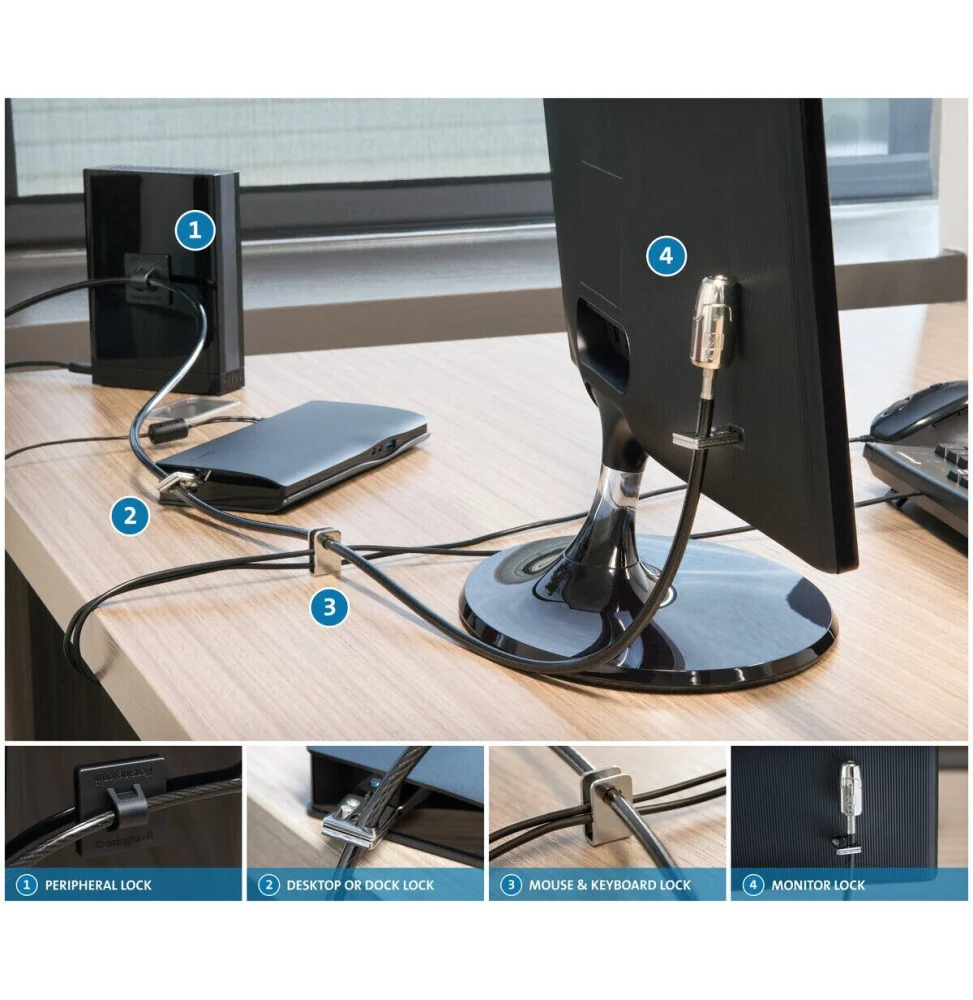 Kensington Kit de verrouillageá2.0 pour ordinateurs de bureau et périphériques K64424WW