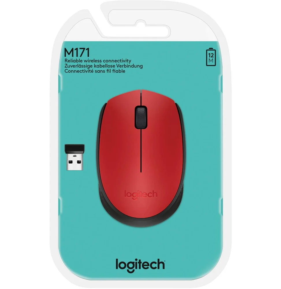 Logitech M171 Wireless Mouse - RED-K -2.4GHZ -EMEA 910-004641