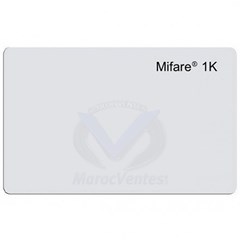 Carte PVC RFID MIFARE 1K +SN  13.56MHZ MINCE BLANCHE POUR IMPRESSION Distance : 10 ~ 40mm Dimensions 54x0.82×85mm) Epaisseur = 0.8MM Min 200