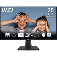 MSI 25" Full HD PRO MP252 monitor,  24.5" (62.2cm), Full HD (1920 x 1080 pixels) 100 Hz, IPS, 16:9,  Response time 1ms(MPRT) / 4ms (GTG), HDMI, DisplayPort, 300 cd/m2, 1300:1, garantie 1an. 9S6-3PC4CT-017